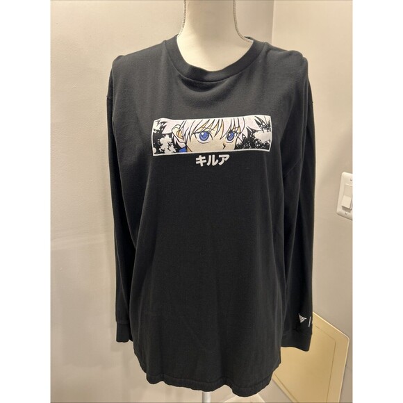 Genuine Official Hypland x Hunter x Hunter Killua Black Tshirt men LARGE L Anime - Picture 1 of 5